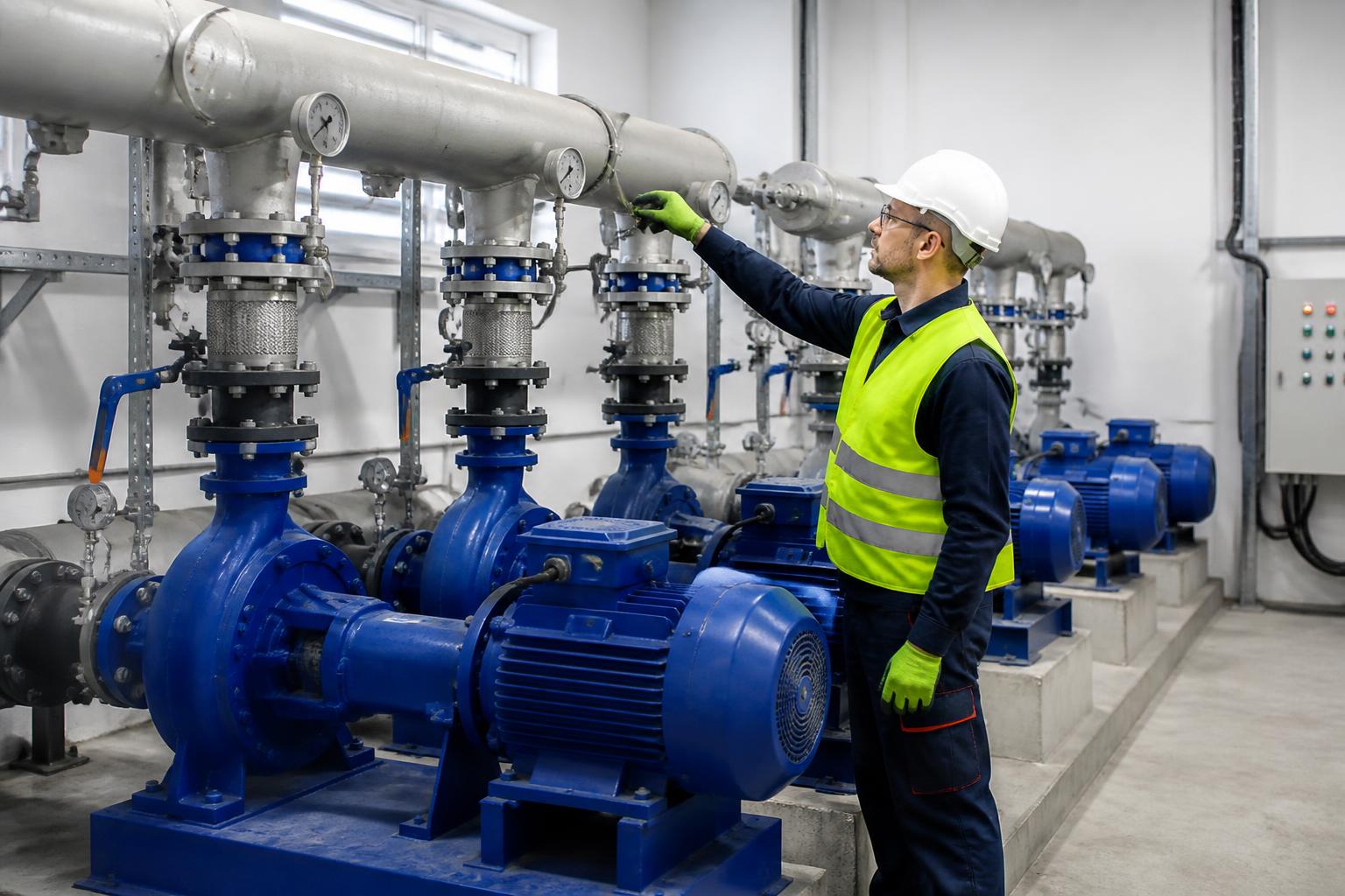 Sistema de bombeamento instalado pela equipe técnica
